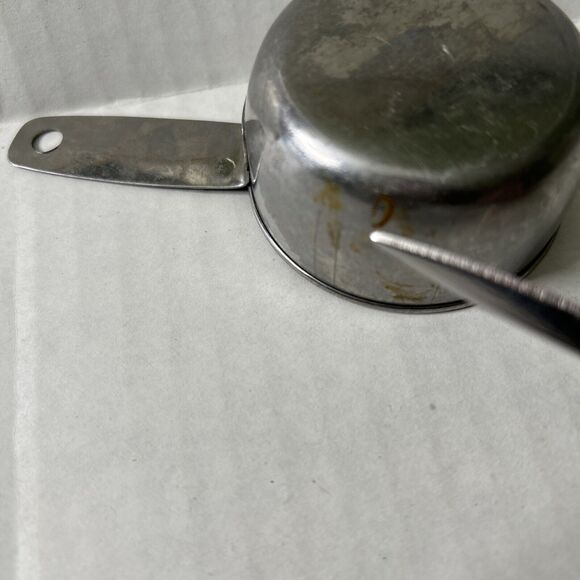 Vintage Stainless Measuring Cup 1/3 Cup  Kitchen Metal Replacement - Picture 7 of 8